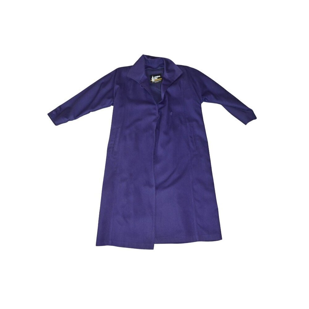 Vintage London Fog Plum Purple Winter Trench Coat Women's 8 Petite Minimalist - Picture 12 of 12